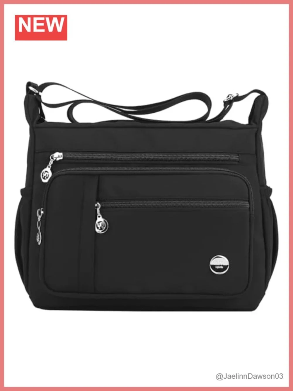 Lightweight Nylon Crossbody Satchel Bag Multiple Pockets Women's Handbag
